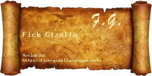 Fick Gizella névjegykártya
